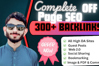 build high quality backlinks with monthly off page SEO for google ranking