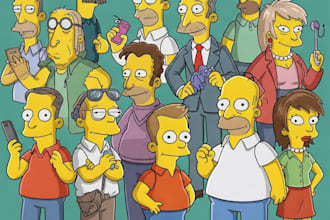 create a comic styl oder simpsons styl of your photo