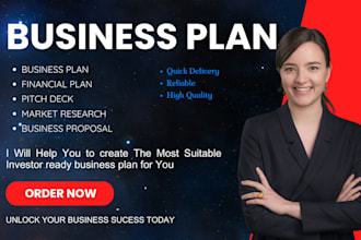 prepare a topnotch business plan, proposal, pitch deck, financial analysis