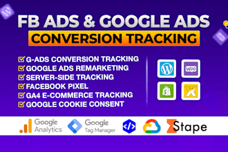 setup shopify google ads conversion, gtm ,ga4 ecommerce tracking via tag manager