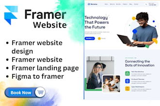 design framer website develop framer website landing page figma to framer