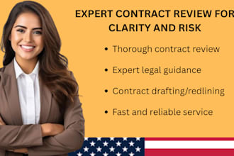 review and analyze contracts, nda, leases, and agreements for clarity and risk