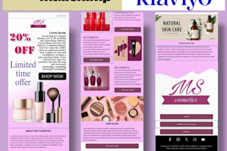 design custom email template in mailchimp klaviyo