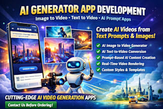 build ai image to video generator app, text to video generator app