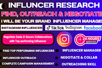find kol instagram influencers as influencer manager outreach marketing campaign