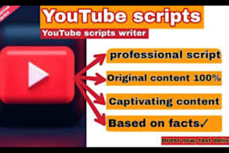 be your youtube script writer for every niche