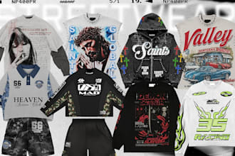 do custom hoodie, tshirt streetwear graphic design for you