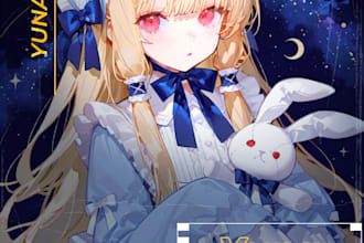 create anime poster, logo, oc design, cd cover, banners
