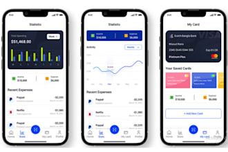 develop fintech app neobank app money transfer app loan app saas app tech logo