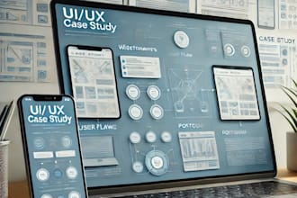 write and design a UI UX case study for UI UX portfolio marketing content
