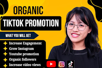 be your social media marketing manager organic tiktok promotion grow tiktok ads