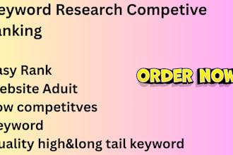 conduct competitive analysis, SEO keyword research, and a website audit