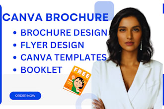 use canva template to design company flyers booklet brochure for your business