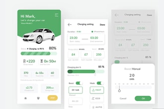 develop escooter app, ev route planner app, carpooling app, ev charging app