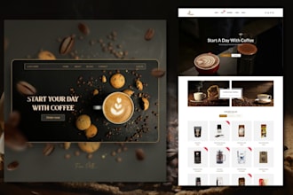 design coffee shopify store coffee website private label coffee shopify store