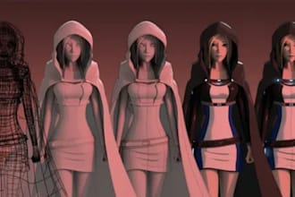 create 3d character modeling, character animation for anime movies and games