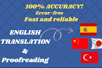 do manual translation  spanish, turkish, english, chinese