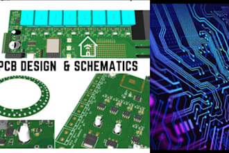 design custom circuit schematic pcb in altium eagle easyeda proteus pcb layout