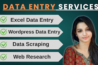 do fastest wordpress data entry, web research and data scraping and collection