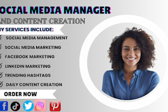 social media manager and content creator pinterest marketing linkedin manager