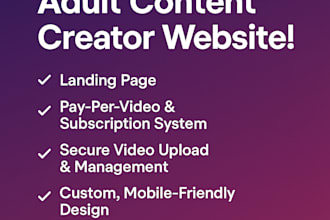 develop your content creator model site