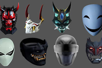 do custom 3d printing cosplay halloween mask helmet armor stl 3d model