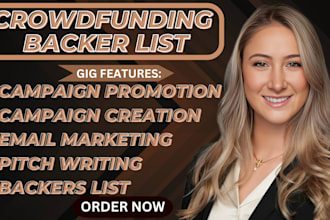 create a targeted email list of potential crowdfunding backers