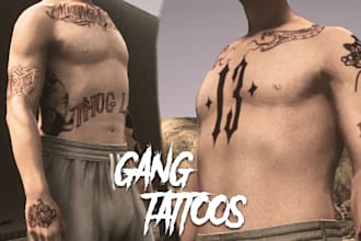 custom tattoo, custom ped, custom clothes, fivem chain, custom fivem ped