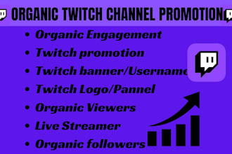 organically promote and bring live viewers to your twitch and youtube channel