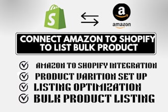 connect amazon to shopify for bulk product listing and optimization
