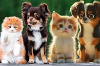 create custom royal pet portraits in disney pixar style ai dog cat art