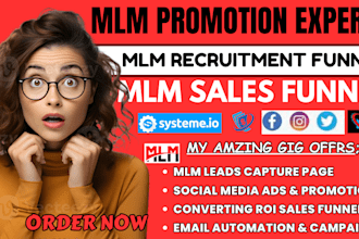 mlm sales funnel, mlm promotion, mlm sales funnel, mlm recruitmemt MLM website