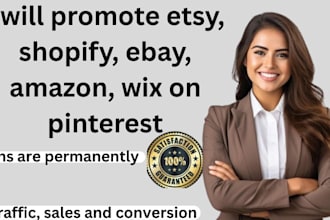 promote, manage etsy, shopify, amazon, wix, ebay store on pinterest product VA