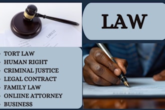be your online attorney for criminal justice tort law human rights and contract