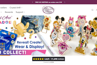 design luxury art and craft website art and craft supplies shopify store