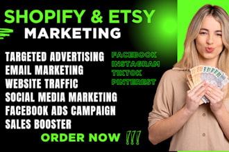 do shopify dropshipping marketing organic website traffic etsy shop promotion