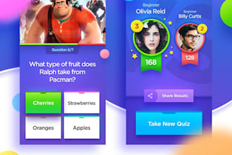 develop live trivia game app, quiz app, trivia app, personality tests