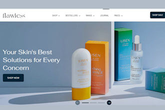 design skincare shopify store skin care website cosmetics spa beauty website