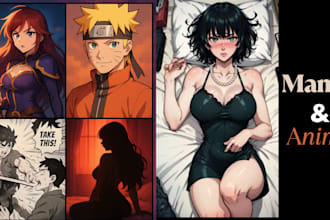 do sfw nsfw anime comic in anime manga style, fanart, comic page, comic book art