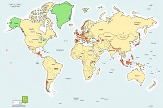 draw custom vector travel map illustartion design
