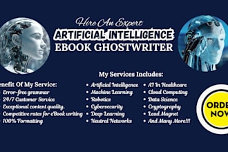 write artificial intelligence ebook, robotics, machine learning, do lead magnet