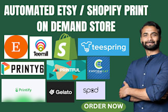 setup etsy shopify print on demand website store printiful printify teemill spod