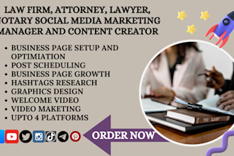 law firm attorney lawyer notary social media marketing manager content creator