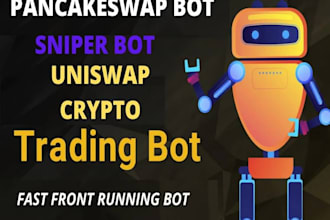 develop solana trading bot, v3 uniswap bot for eth,  pancakeswap bot,  bsc