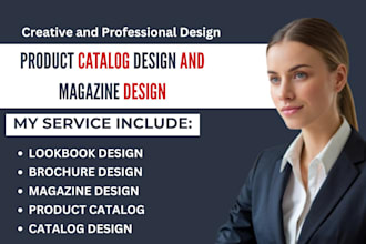 design product catalog, sell sheet, catalogue, lookbook brochure and magazine