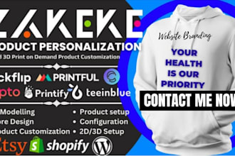 design 3d shopify zakeke customily kickflip teeinblue store product layout
