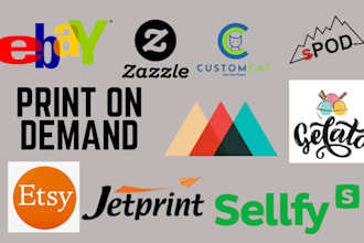 set up etsy shopify pod via gelato spod jetprint sellfy printiful printy6 teemil