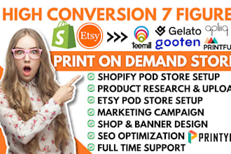 setup etsy shopify print on demand store via printify aop print aura jetprint
