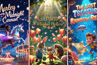 create beautiful african american children storybook illustrations