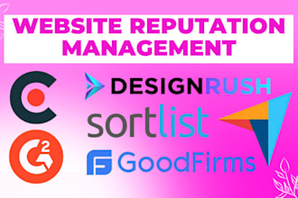 verified clutch goodfirms reputation designrush upcity g2 gmb online management
